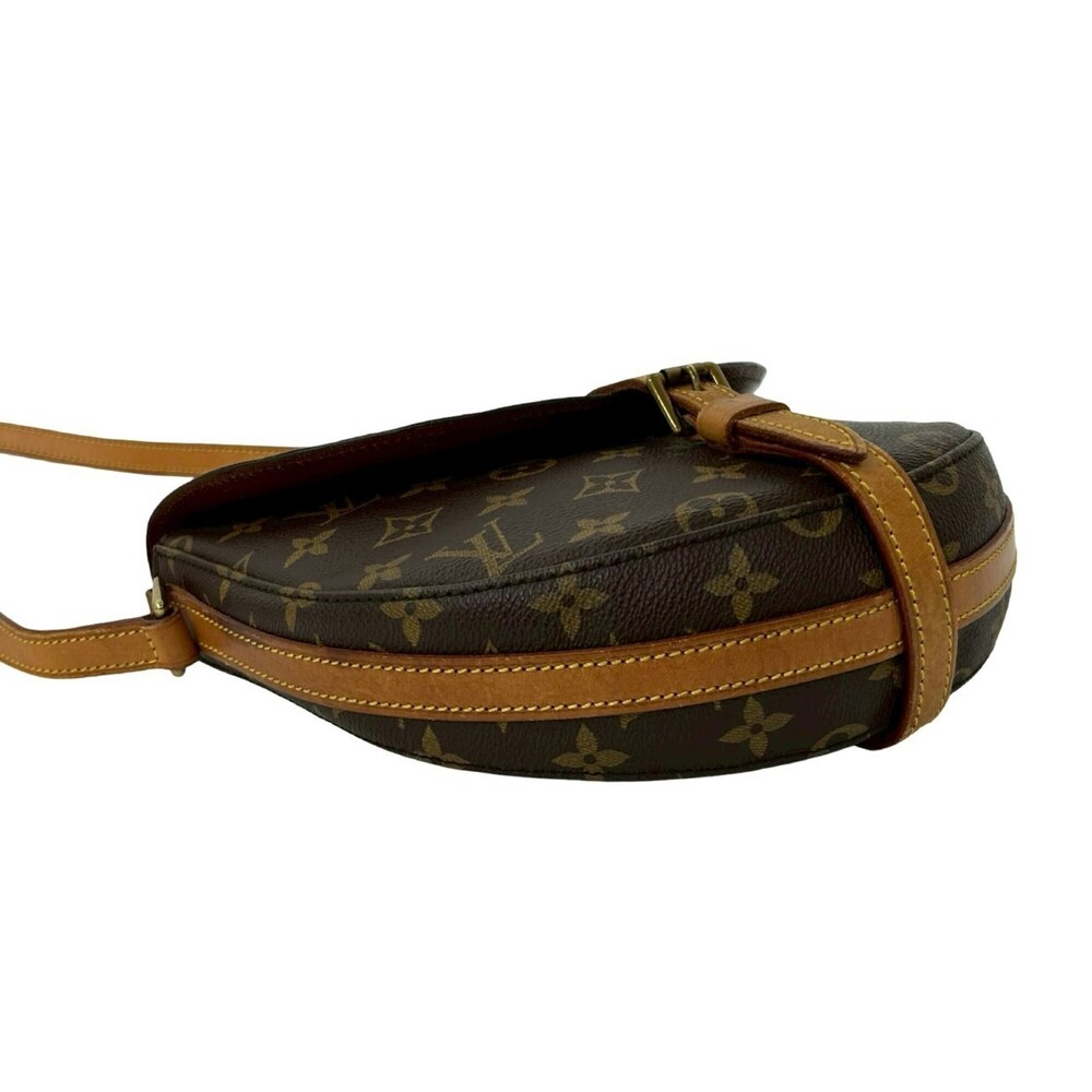 LOUIS VUITTON Authentic Brown Monogram Leather Pochette Shoulder Bag - Picture 7 of 10